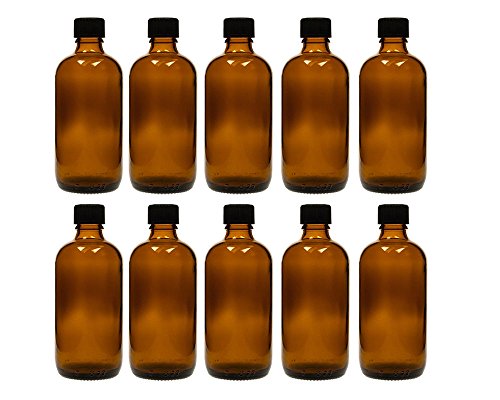 hocz 10 x 100 ml druppelfles glazen flessen met druppelinzetstuk | Kleuren bruin glas | Capaciteit: 100 ml | Apotheker fles | Dosering...